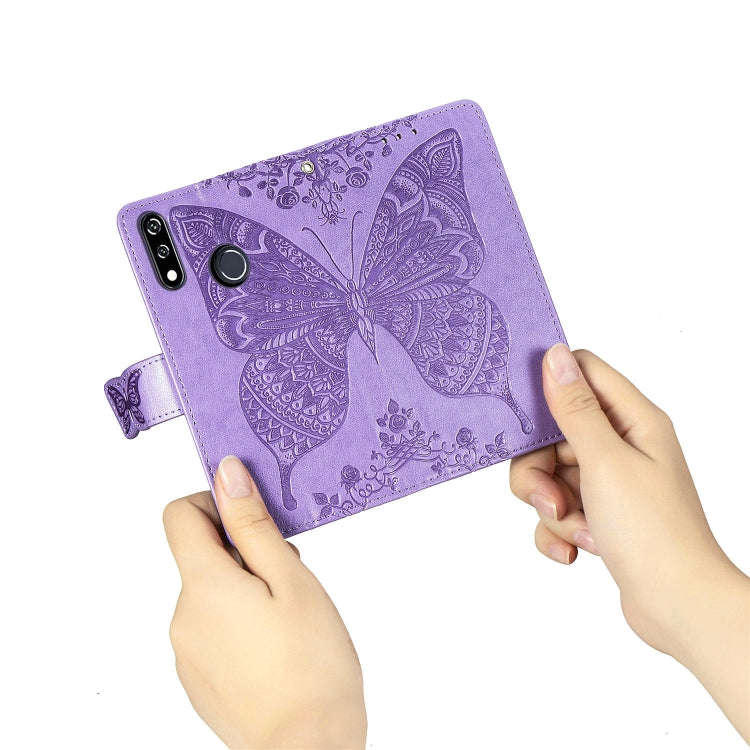 Butterfly Love Flowers Embossing Horizontal Flip Leather Case For LG W10 with Holder & Card Slots...