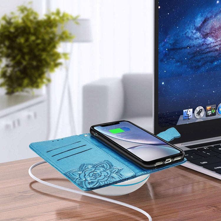 Butterfly Love Flowers Embossing Horizontal Flip Leather Case For LG W10 with Holder & Card Slots...