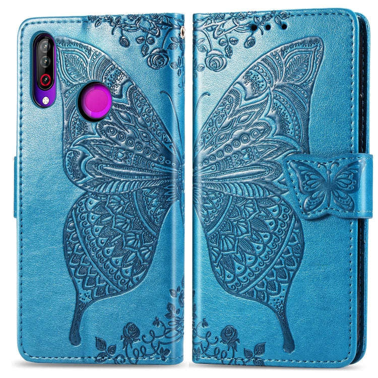 Butterfly Love Flowers Embossing Horizontal Flip Leather Case For LG W30  with Holder & Card Slot...