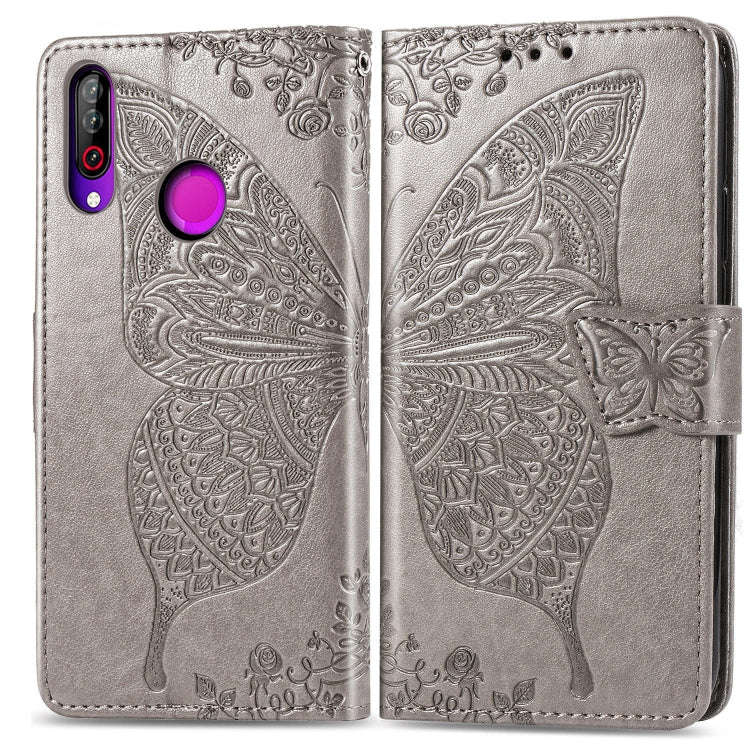 Butterfly Love Flowers Embossing Horizontal Flip Leather Case For LG W30  with Holder & Card Slot...