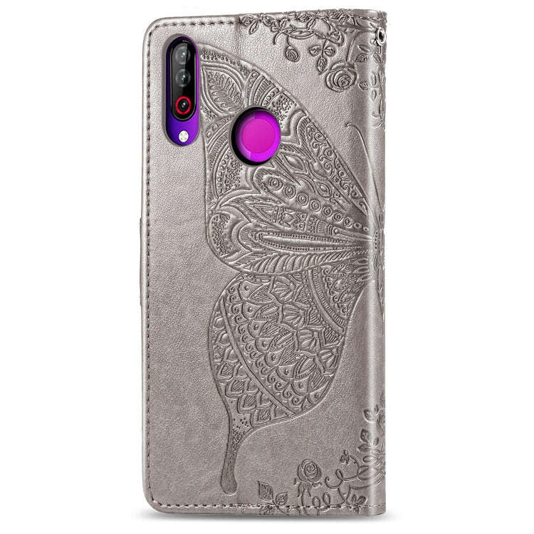 Butterfly Love Flowers Embossing Horizontal Flip Leather Case For LG W30  with Holder & Card Slot...