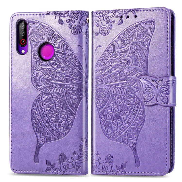 Butterfly Love Flowers Embossing Horizontal Flip Leather Case For LG W30  with Holder & Card Slot...