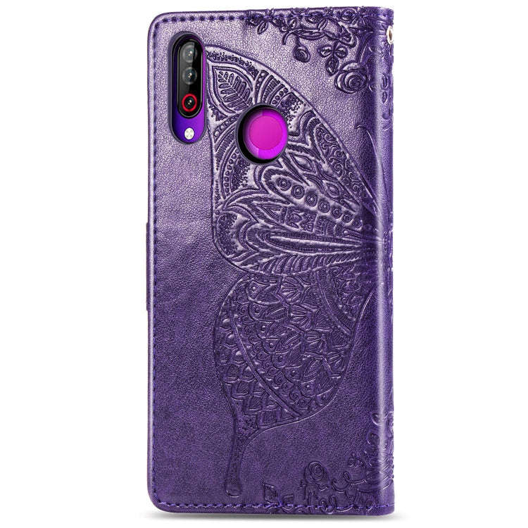 Butterfly Love Flowers Embossing Horizontal Flip Leather Case For LG W30  with Holder & Card Slot...