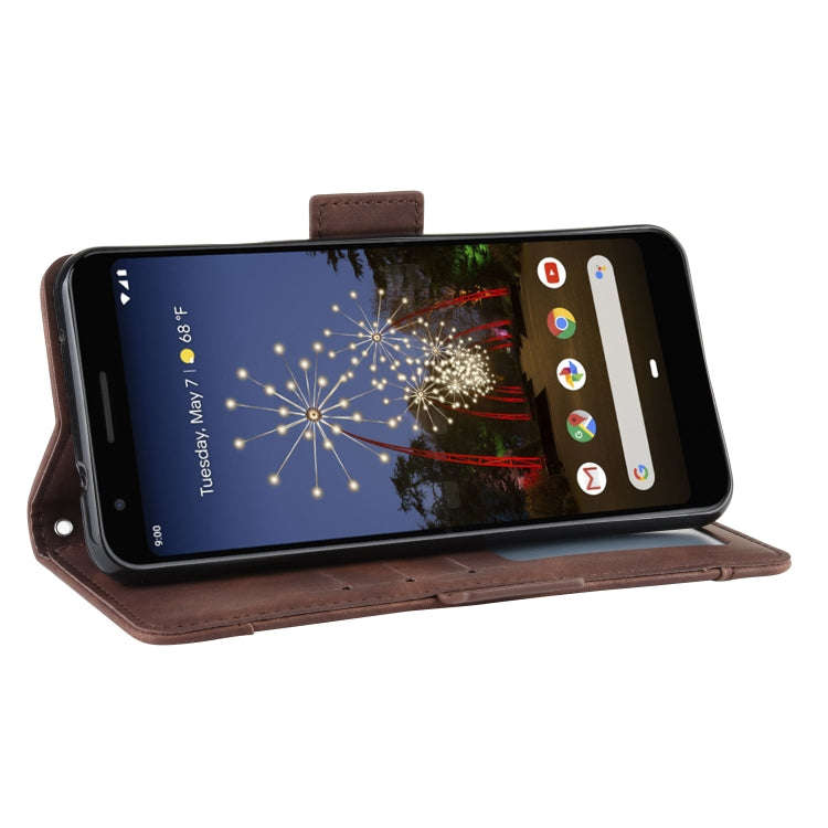 Wallet Style Skin Feel Calf Pattern Leather Case For Google Pixel 3a XL,with Separate Card Slot(B...