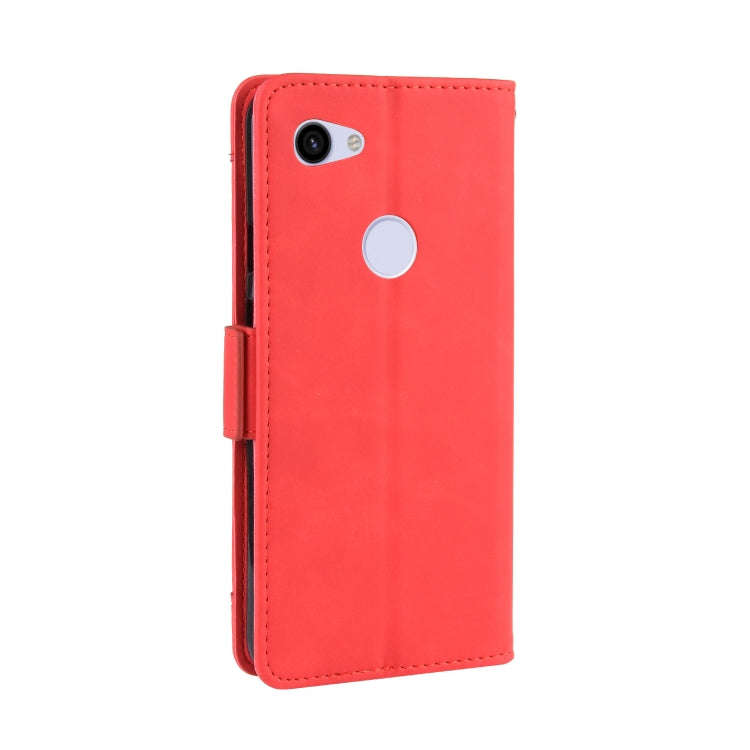 Wallet Style Skin Feel Calf Pattern Leather Case For Google Pixel 3a XL,with Separate Card Slot(Red)