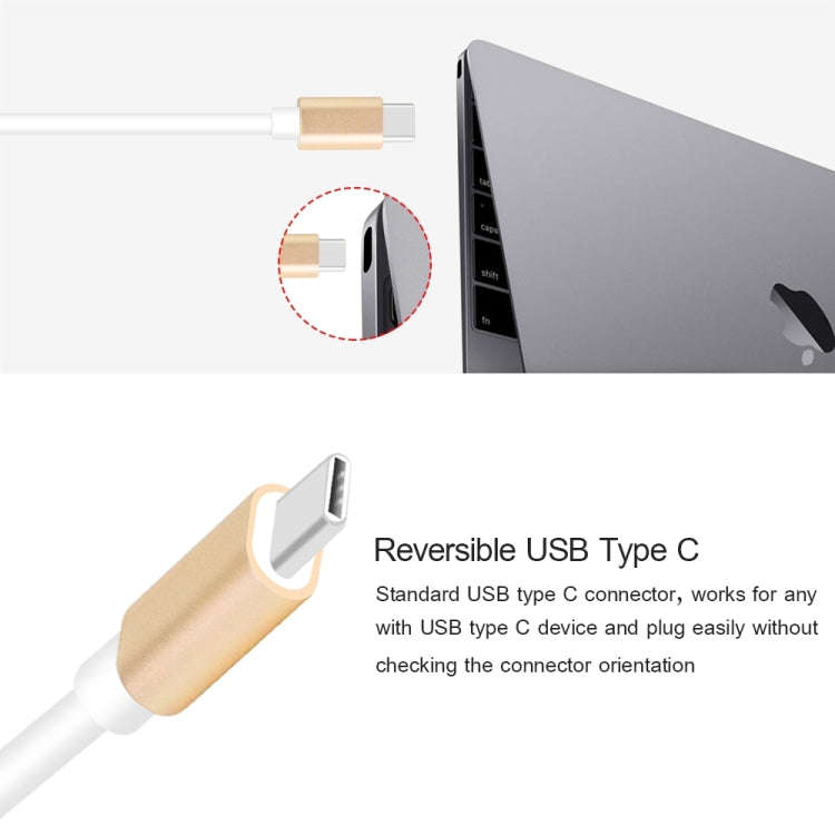 USB Type C to VGA 3-in-1 Hub Adapter supports USB Type C tablets and laptops for Macbook Pro / Go...