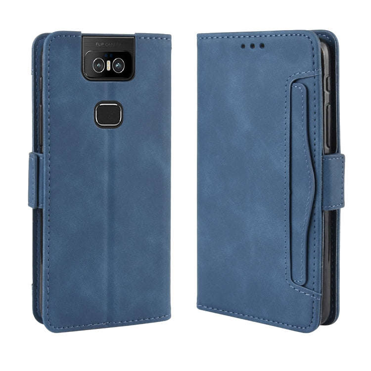 Wallet Style Skin Feel Calf Pattern Leather Case For Asus Zenfone 6 ZS630KL,with Separate Card Sl...