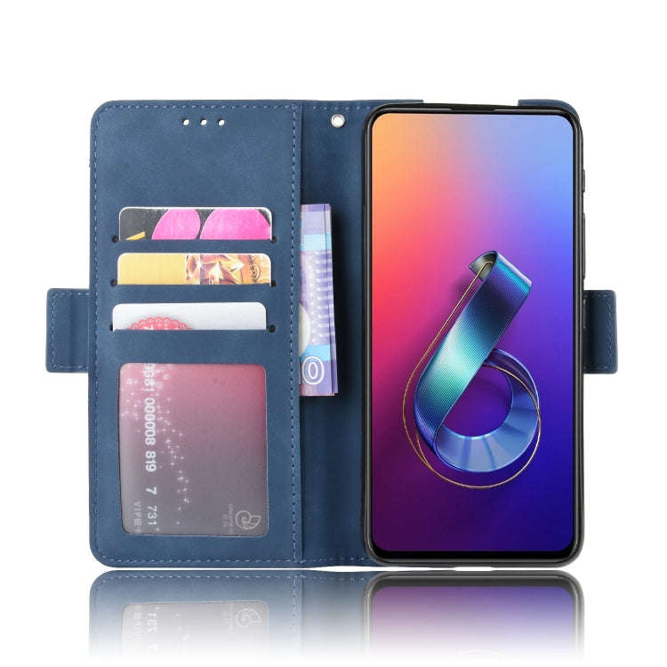 Wallet Style Skin Feel Calf Pattern Leather Case For Asus Zenfone 6 ZS630KL,with Separate Card Sl...