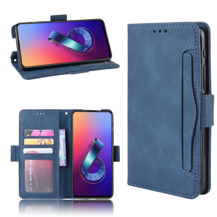 Wallet Style Skin Feel Calf Pattern Leather Case For Asus Zenfone 6 ZS630KL,with Separate Card Sl...