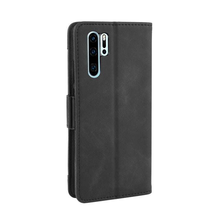 Wallet Style Skin Feel Calf Pattern Leather Case For Huawei P30 Pro,with Separate Card Slot(Black)