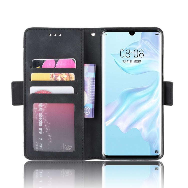Wallet Style Skin Feel Calf Pattern Leather Case For Huawei P30 Pro,with Separate Card Slot(Black)
