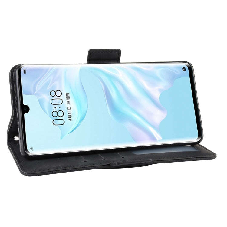 Wallet Style Skin Feel Calf Pattern Leather Case For Huawei P30 Pro,with Separate Card Slot(Black)