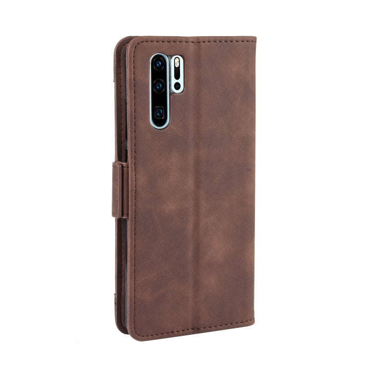 Wallet Style Skin Feel Calf Pattern Leather Case For Huawei P30 Pro,with Separate Card Slot(Brown)