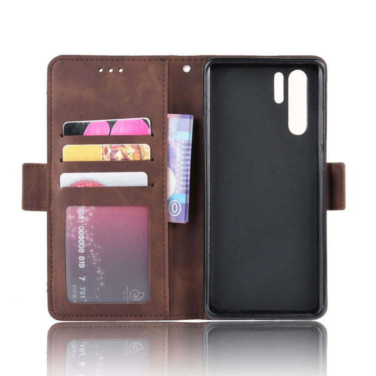 Wallet Style Skin Feel Calf Pattern Leather Case For Huawei P30 Pro,with Separate Card Slot(Brown)