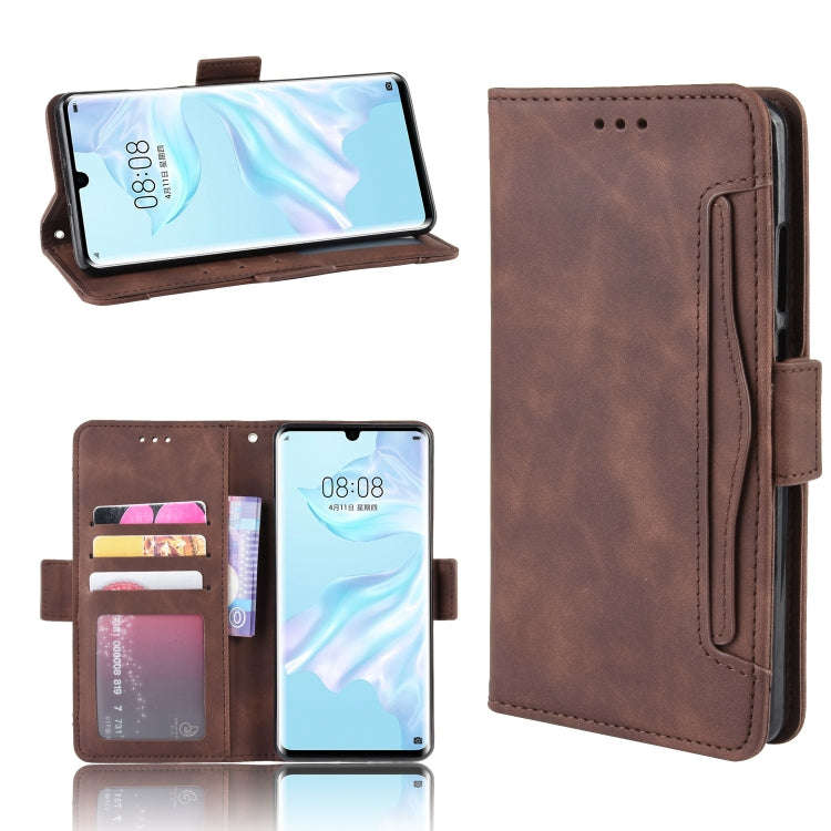 Wallet Style Skin Feel Calf Pattern Leather Case For Huawei P30 Pro,with Separate Card Slot(Brown)