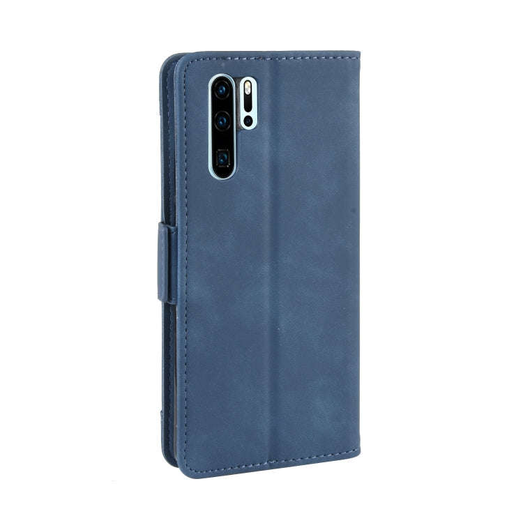 Wallet Style Skin Feel Calf Pattern Leather Case For Huawei P30 Pro,with Separate Card Slot(Blue)