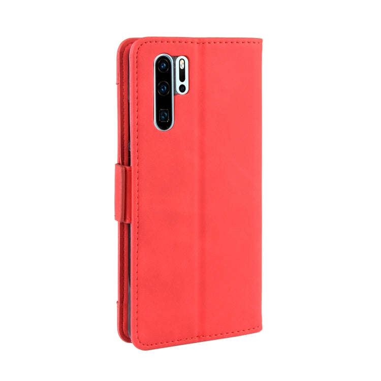 Wallet Style Skin Feel Calf Pattern Leather Case For Huawei P30 Pro,with Separate Card Slot(Red)
