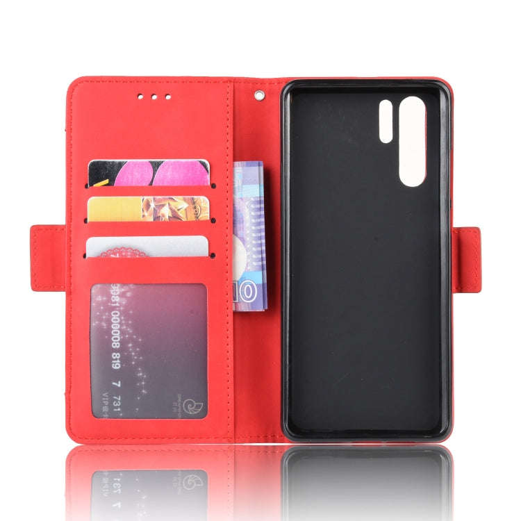 Wallet Style Skin Feel Calf Pattern Leather Case For Huawei P30 Pro,with Separate Card Slot(Red)