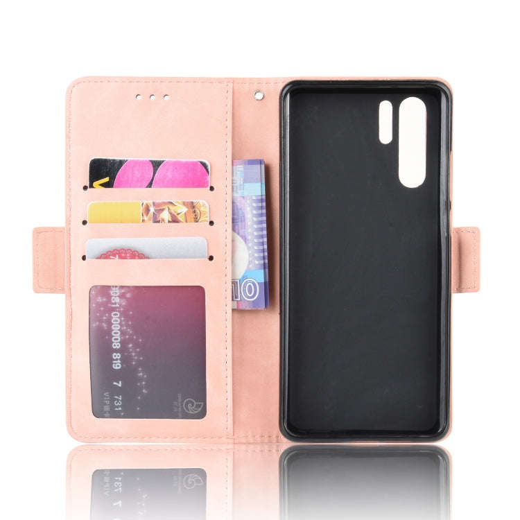Wallet Style Skin Feel Calf Pattern Leather Case For Huawei P30 Pro,with Separate Card Slot(Pink)