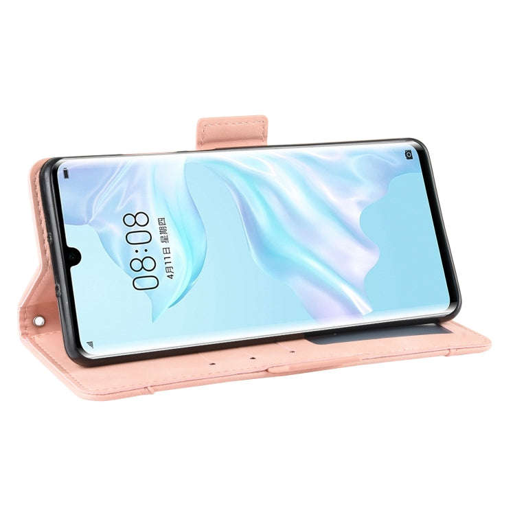 Wallet Style Skin Feel Calf Pattern Leather Case For Huawei P30 Pro,with Separate Card Slot(Pink)