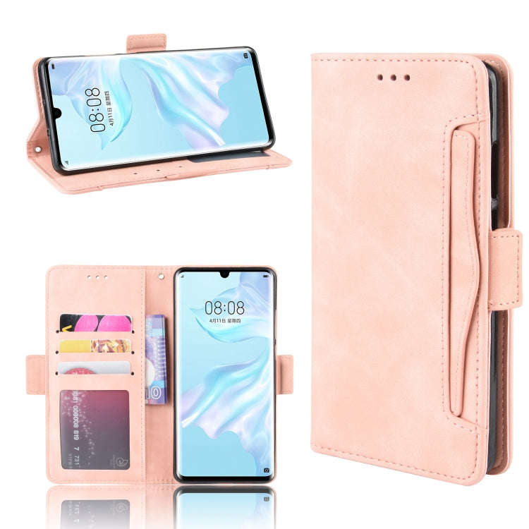 Wallet Style Skin Feel Calf Pattern Leather Case For Huawei P30 Pro,with Separate Card Slot(Pink)