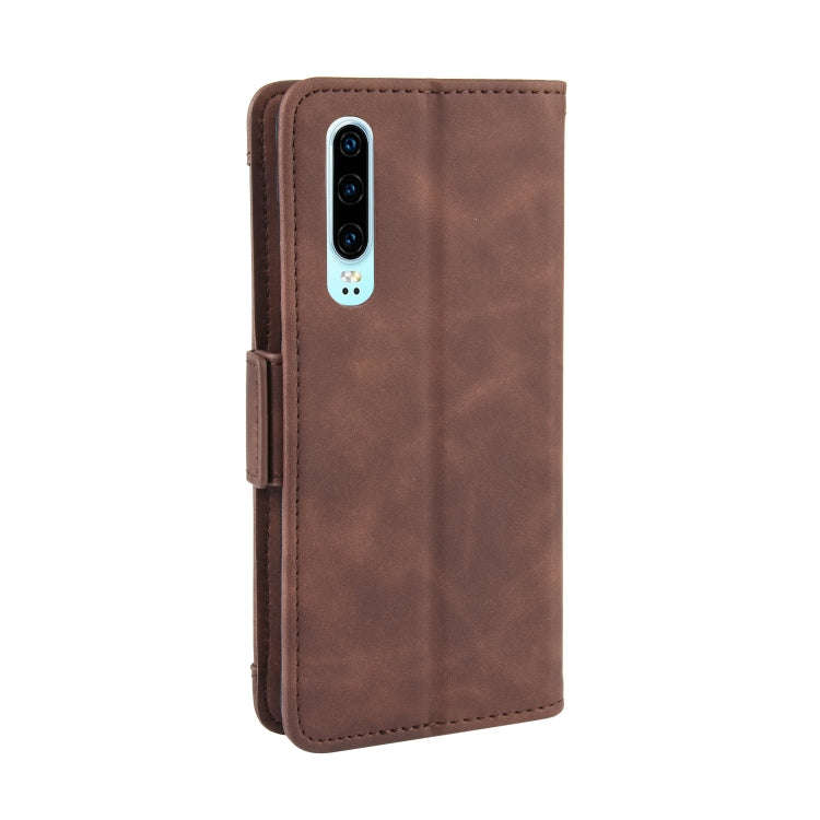 Wallet Style Skin Feel Calf Pattern Leather Case For Huawei P30,with Separate Card Slot(Brown)