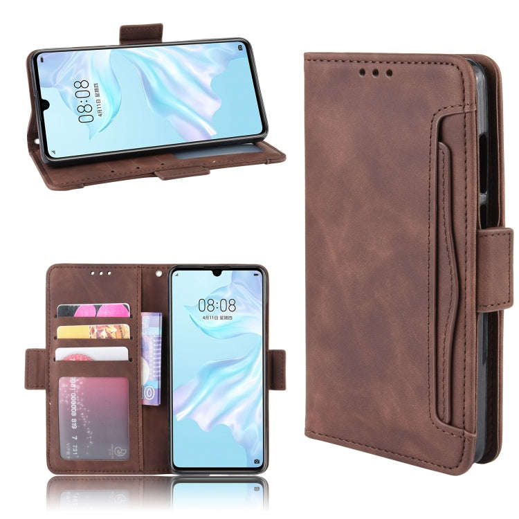 Wallet Style Skin Feel Calf Pattern Leather Case For Huawei P30,with Separate Card Slot(Brown)