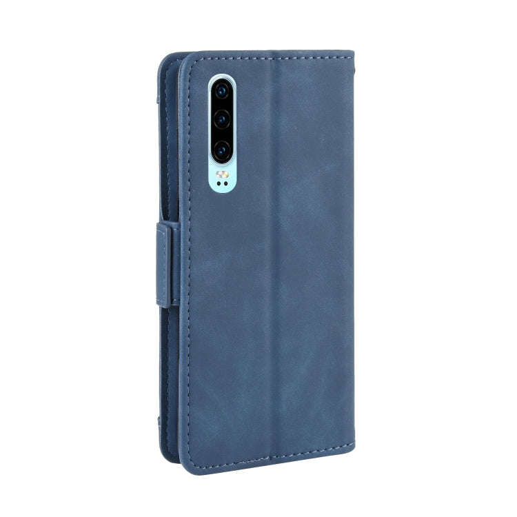Wallet Style Skin Feel Calf Pattern Leather Case For Huawei P30,with Separate Card Slot(Blue)