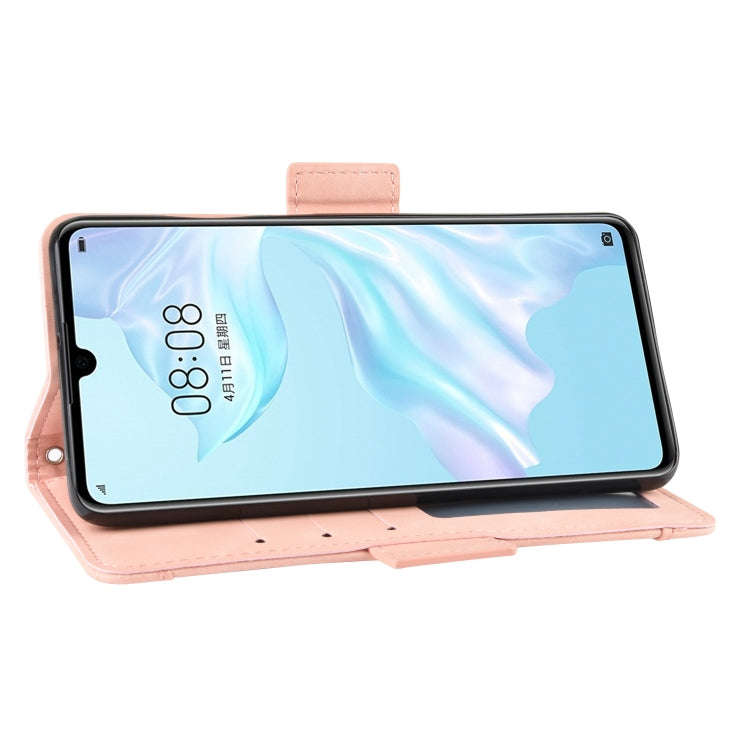 Wallet Style Skin Feel Calf Pattern Leather Case For Huawei P30,with Separate Card Slot(Pink)