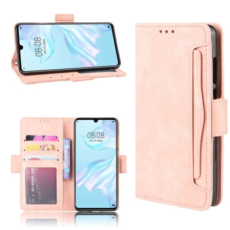 Wallet Style Skin Feel Calf Pattern Leather Case For Huawei P30,with Separate Card Slot(Pink)