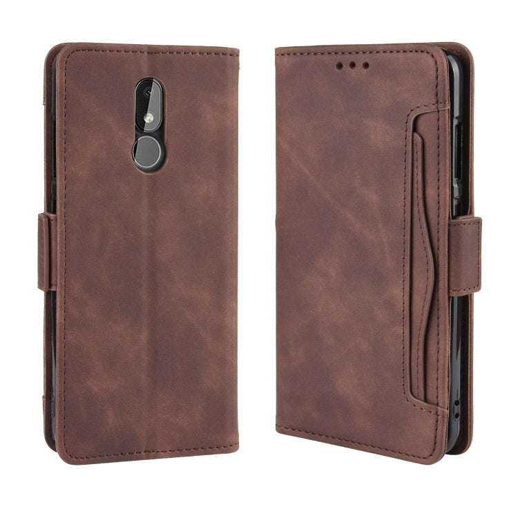 Wallet Style Skin Feel Calf Pattern Leather Case For Nokia 3.2,with Separate Card Slot(Brown)