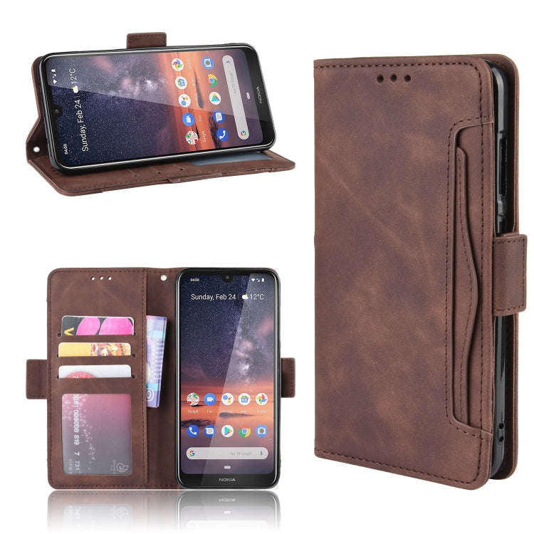 Wallet Style Skin Feel Calf Pattern Leather Case For Nokia 3.2,with Separate Card Slot(Brown)
