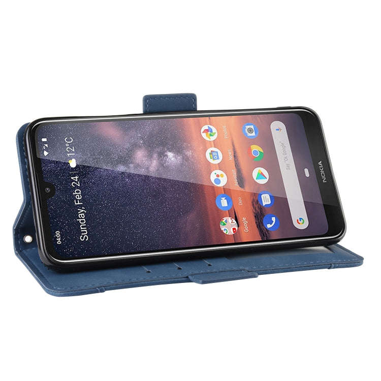 Wallet Style Skin Feel Calf Pattern Leather Case For Nokia 3.2,with Separate Card Slot(Blue)