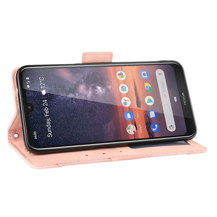 Wallet Style Skin Feel Calf Pattern Leather Case For Nokia 3.2,with Separate Card Slot(Pink)