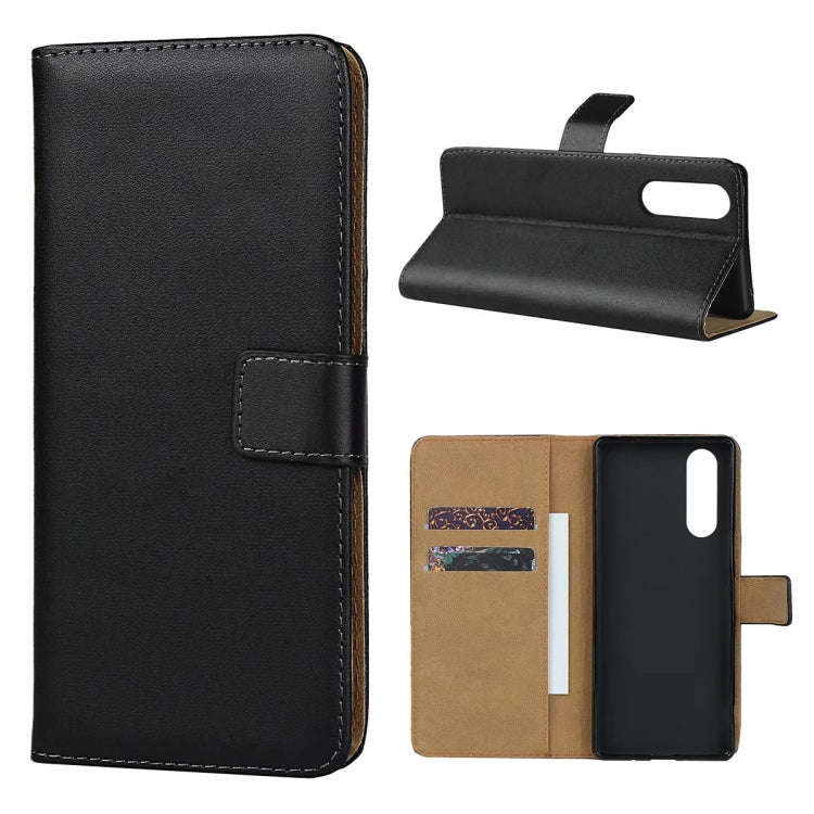 Leather Horizontal Flip Holster for Sony Xperia XZ5 with Magnetic Clasp and Bracket and Card Slot...