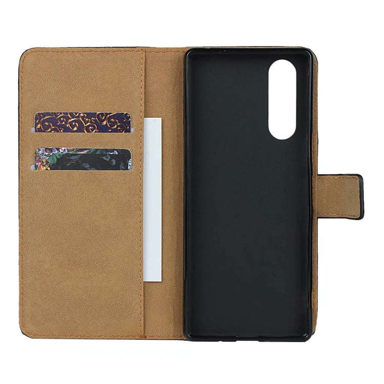 Leather Horizontal Flip Holster for Sony Xperia XZ5 with Magnetic Clasp and Bracket and Card Slot...
