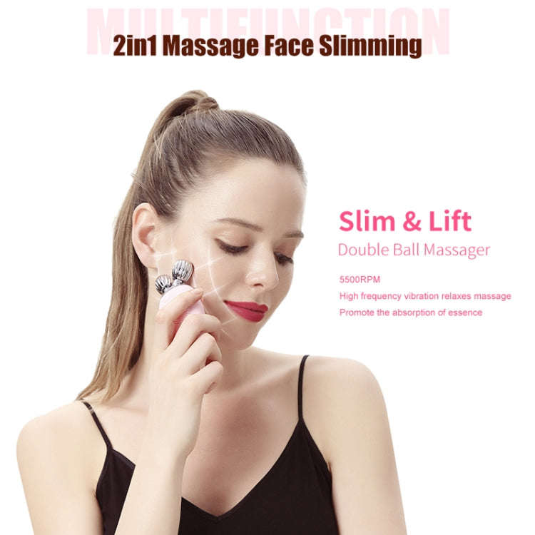 2 in 1 Electric Facial Cleansing Brush Waterproof face Skin   Cleansing Massager Silicone Vibrati...