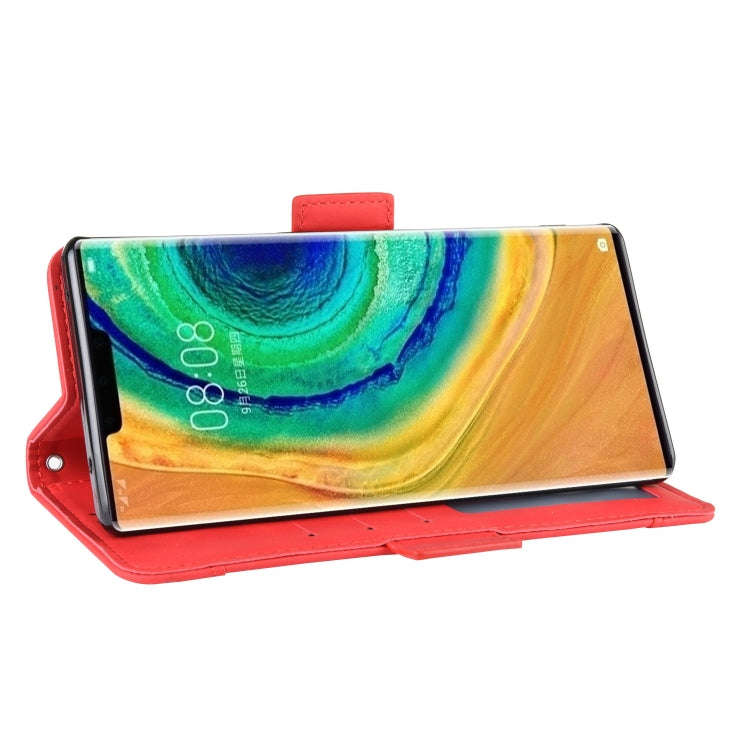 Wallet Style Skin Feel Calf Pattern Leather Case For Huawei Mate 30 Pro,with Separate Card Slot(Red)