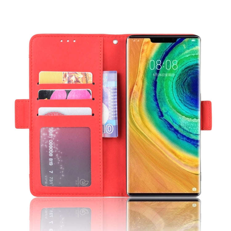 Wallet Style Skin Feel Calf Pattern Leather Case For Huawei Mate 30 Pro,with Separate Card Slot(Red)