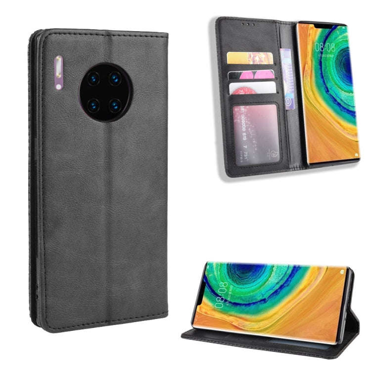 Magnetic Buckle Retro Crazy Horse Texture Horizontal Flip Leather Case for Huawei Mate 30 Pro , w...