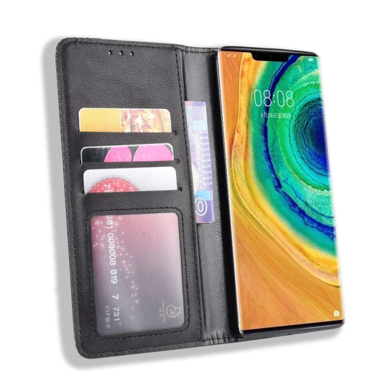 Magnetic Buckle Retro Crazy Horse Texture Horizontal Flip Leather Case for Huawei Mate 30 Pro , w...