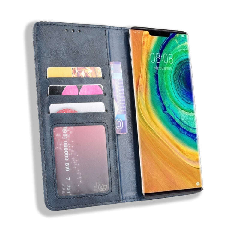 Magnetic Buckle Retro Crazy Horse Texture Horizontal Flip Leather Case for Huawei Mate 30 Pro , w...