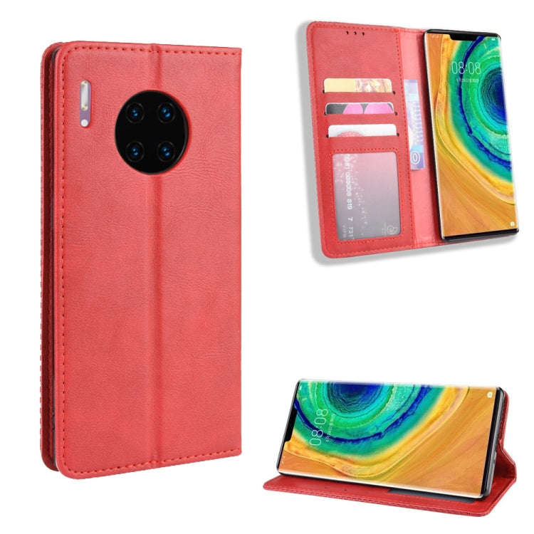 Magnetic Buckle Retro Crazy Horse Texture Horizontal Flip Leather Case for Huawei Mate 30 Pro , w...