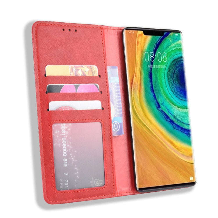 Magnetic Buckle Retro Crazy Horse Texture Horizontal Flip Leather Case for Huawei Mate 30 Pro , w...