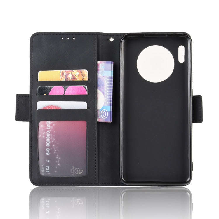 Wallet Style Skin Feel Calf Pattern Leather Case For Huawei Mate 30 ,with Separate Card Slot(Black)