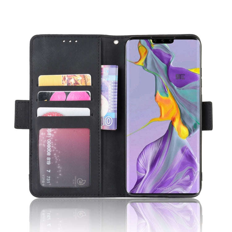Wallet Style Skin Feel Calf Pattern Leather Case For Huawei Mate 30 ,with Separate Card Slot(Black)