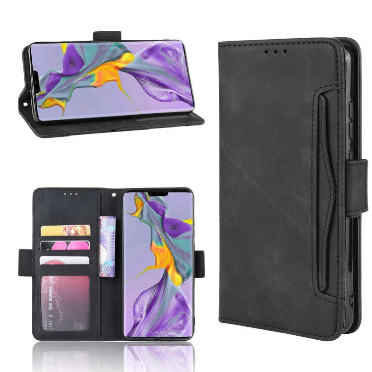 Wallet Style Skin Feel Calf Pattern Leather Case For Huawei Mate 30 ,with Separate Card Slot(Black)