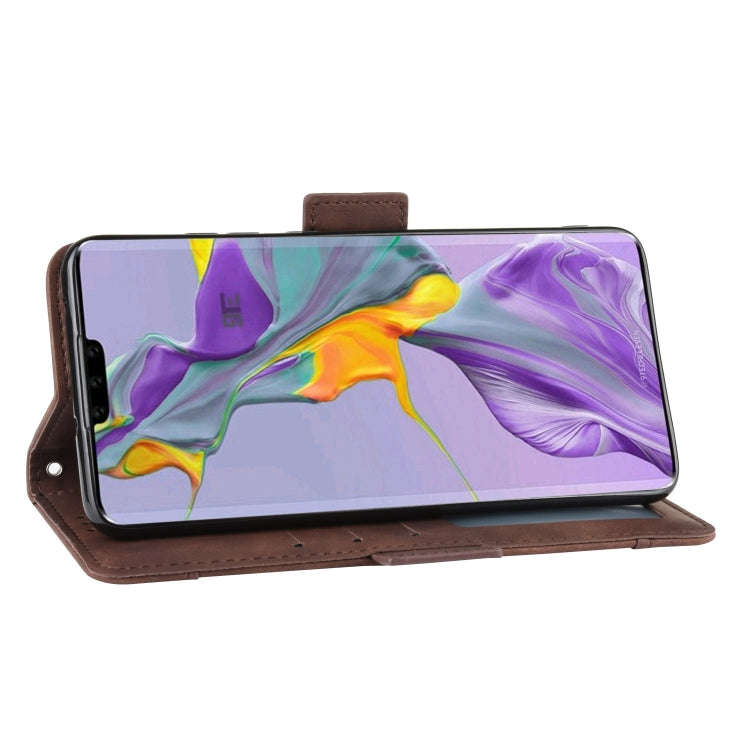 Wallet Style Skin Feel Calf Pattern Leather Case For Huawei Mate 30 ,with Separate Card Slot(Brown)