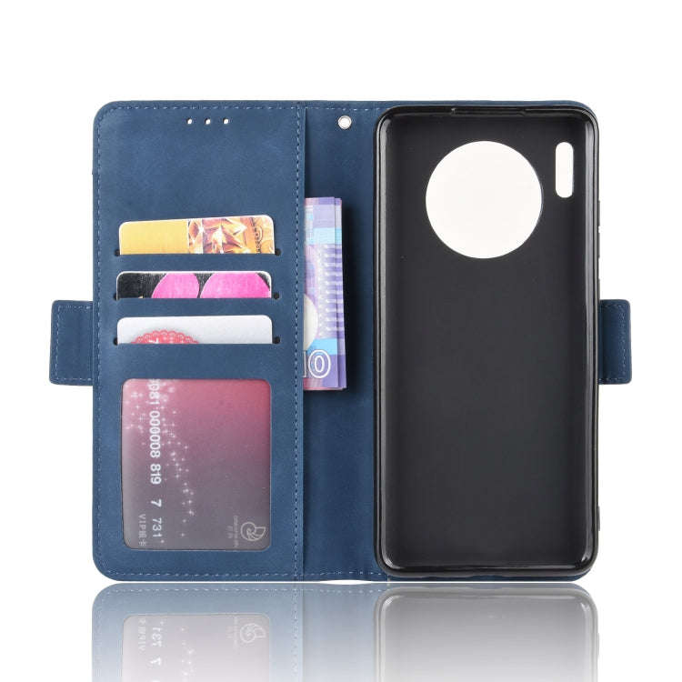 Wallet Style Skin Feel Calf Pattern Leather Case For Huawei Mate 30 ,with Separate Card Slot(Blue)