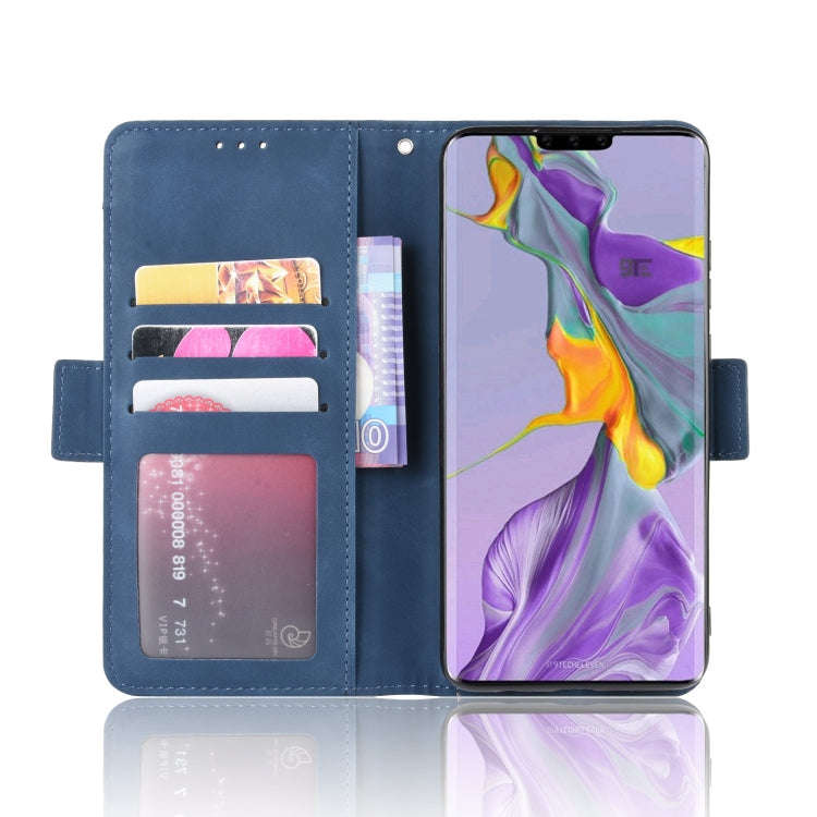 Wallet Style Skin Feel Calf Pattern Leather Case For Huawei Mate 30 ,with Separate Card Slot(Blue)